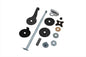 V-Twin Side Valve Steering Damper Kit for motorcycles, featuring durable components and installation hardware.