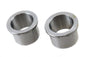 V-Twin cast wheel spacer set in zinc plating for motorcycle wheel and tire enhancement, showing metallic spacer components.