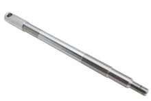 Load image into Gallery viewer, V-TWIN chrome front axle for motorcycle wheel and tire, showcasing polished metal and mounting points.