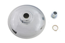 Load image into Gallery viewer, V-TWIN chrome hub cap kit for motorcycle wheels and tires, featuring shiny chrome finish and classic design.