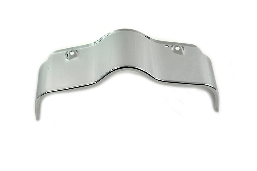 Chrome V-Twin lower fairing trim for motorcycle windshield and sissy bar, with a sleek, polished finish.