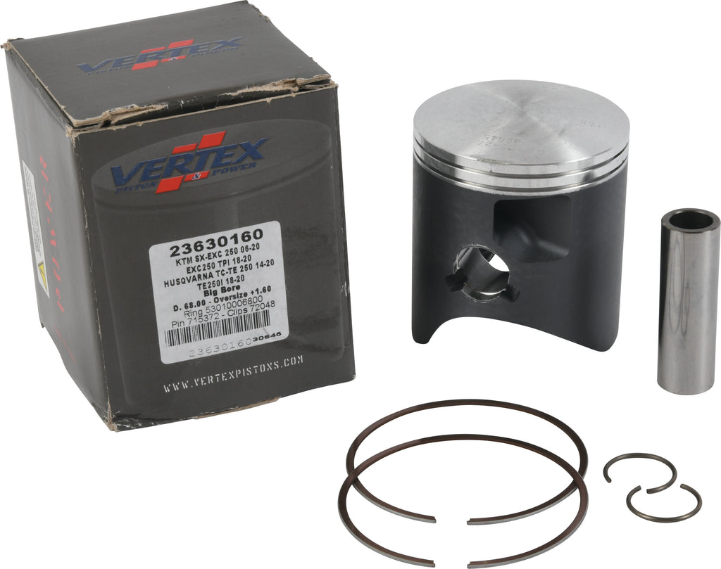 VERTEX engine piston kit for Husqvarna and KTM bikes, cast aluminum, includes piston and components for engine rebuilds