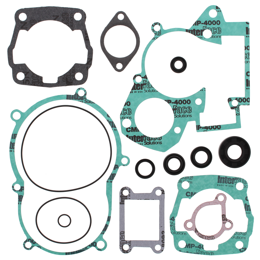 Vertex Complete Gasket Set with Oil Seals showing a variety of gaskets and seals for engine repair and maintenance.