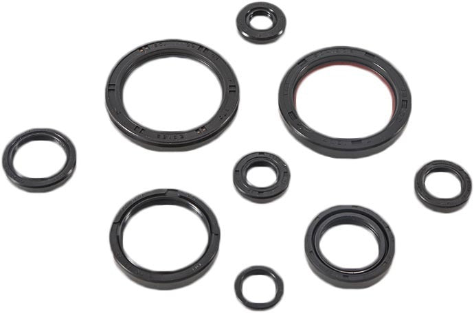 Vertex oil seal set with multiple rubber gaskets and seals for engine or machinery applications.