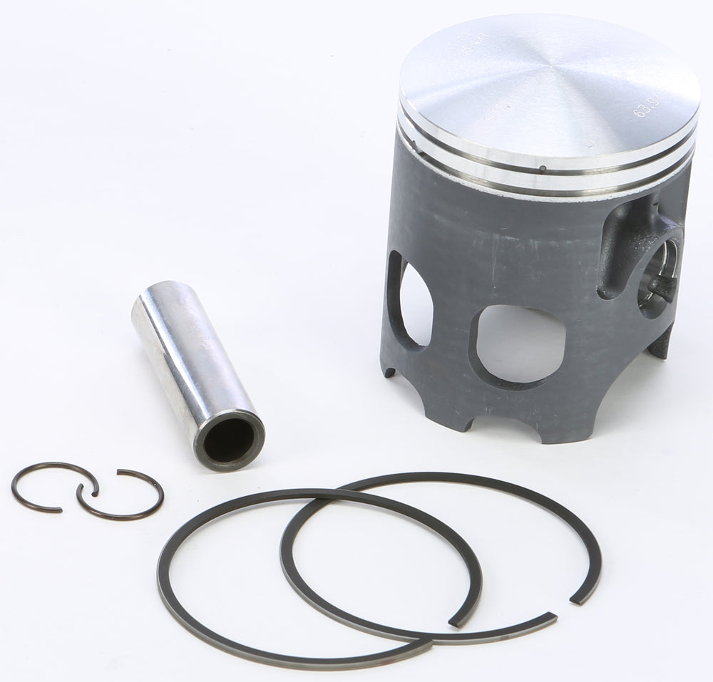 Cast VERTEX piston kit for Yamaha engines, includes standard size 63.95mm piston components for engine rebuilds.