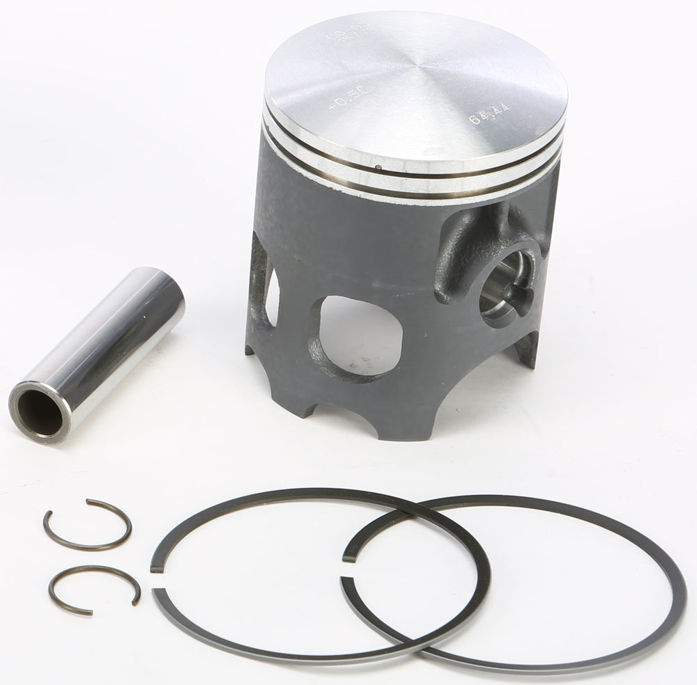 Cast VERTEX piston kit for Yamaha, 64.45mm bore with +0.50mm oversize, includes piston components for engine repair.