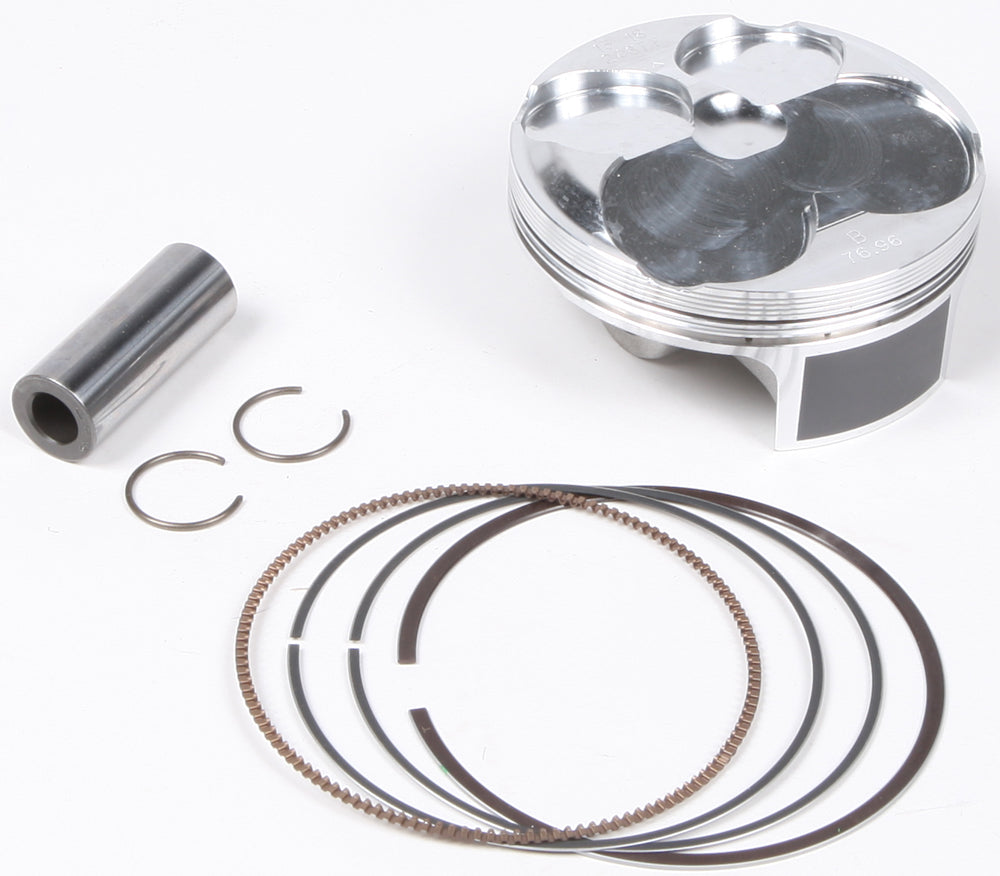 Vertex forged piston kit for Honda Hc engine, 76.96mm, standard size, 13.9:1 compression ratio, includes pistons and components.