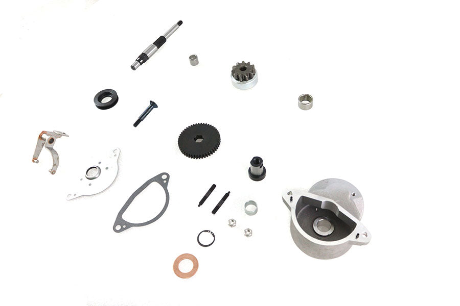 Volt Tech Prestolite starter housing kit for electrical systems, featuring metal components and installation parts.