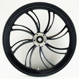 BILLET FRONT WHEEL PACKAGE SWEPT SPOKE HARLEY DAVIDSON SOFTAIL MODELS - The Speed Shop Canada