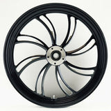 21x3.5” BILLET FRONT WHEEL PACKAGE SWEPT SPOKE HARLEY DAVIDSON BAGGER MODELS