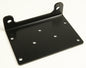 Warn Plate Mount Fairlead 4.0ci mounting bracket, black metal with mounting holes for off-road winch setup.
