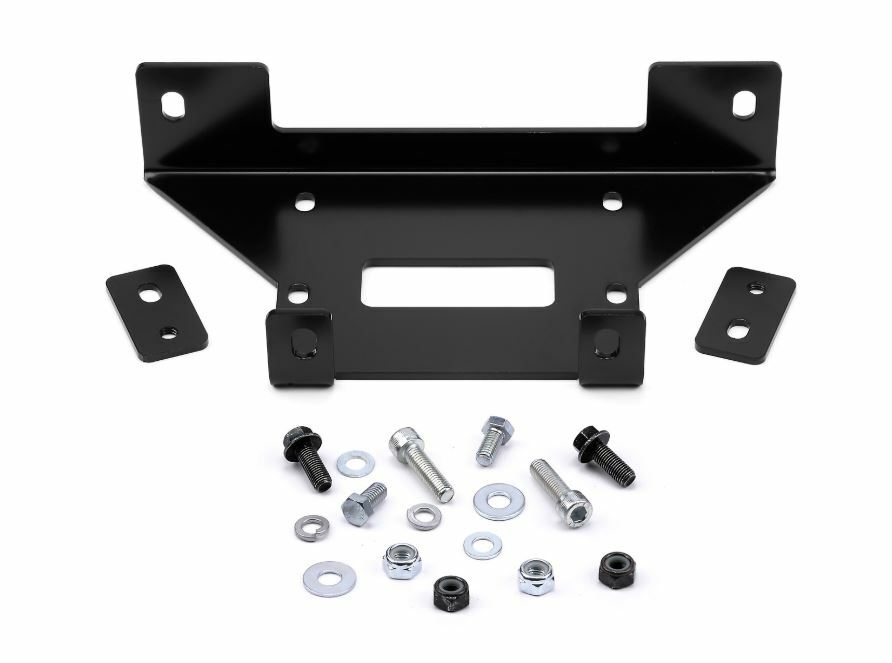 Warn winch mount bracket for POL 619-102946, rugged metal construction designed to securely attach winches to vehicles.