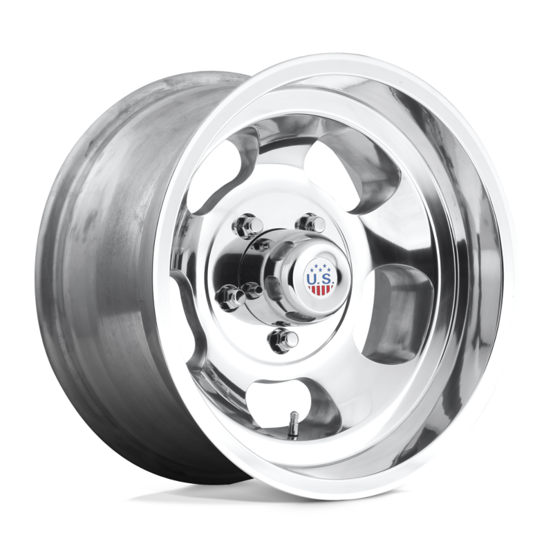 Polished American Racing Indy wheel U101 by Wheel Pro, 15x8 inches, 6x139.7mm bolt pattern, 12mm offset, showing smooth polished finish