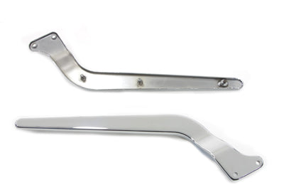 Rear Fender Strut Set Smooth Chrome
