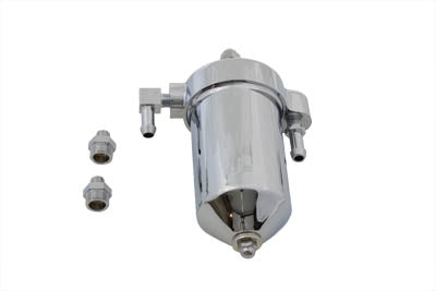 Wyatt Gatling Oil Filter Assembly mounted on oil tank, showcasing the durable metal construction and installation fittings.