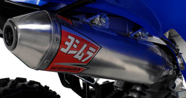 Yoshimura Signature RS-2 slip-on exhaust with stainless steel and aluminum components for motorcycle performance and style