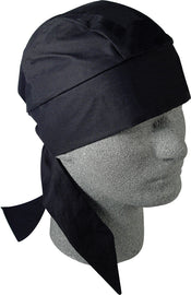 ZAN Flydanna Deluxe Black headgear, lightweight and breathable fabric, designed for outdoor activities and sun protection.