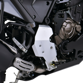 ZETA Yam 634-9732 frame guard brace, black protective motorcycle part mounted on a bike frame for safety and durability.