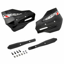 Load image into Gallery viewer, Black ZETA Xc Pro Convert Handguard for motocross bikes, showing the sturdy, lightweight design with mounting hardware.