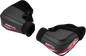 ZETA black and red hand warmers with handguards designed for motorcycle or bike riding protection.