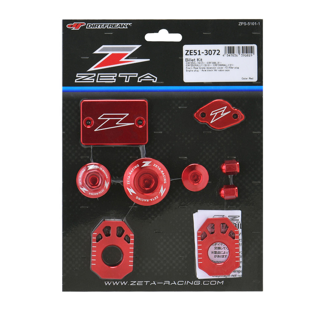 ZETA Billet Kit 634-8282 hardware and fasteners for motorcycle fitting, featuring durable metal components.