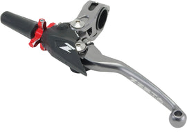 ZETA Pivot Perch FP 4-Finger Titanium and Red for Honda CRF250 motorcycle, durable handlebar perch with ergonomic design