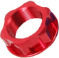 ZETA off-road steering stem nut and bolt in red, M22x27 size, H12 model for durable motorcycle steering components
