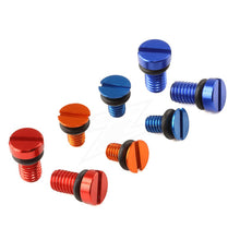 Load image into Gallery viewer, ZETA Ff Air Valve Cap Screw WP in orange, set of 2, for suspension systems, featuring durable metal construction.