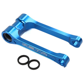 ZETA H-Blue lowering suspension link for Husqvarna motorcycles, durable metal component with blue finish, designed for suspension adjustment.