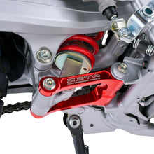 Load image into Gallery viewer, ZETA Red Lowering Suspension Link Hon model 634-05152, motorcycle suspension component, with metal and red finish.