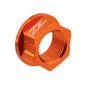 ZETA orange M22x30-P1.5 H17 axle nut, automotive component with detailed threading and hex shape for secure fitting