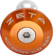Load image into Gallery viewer, Orange ZETA Bar End Plug for 35mm handlebars, featuring a sleek design and durable construction.