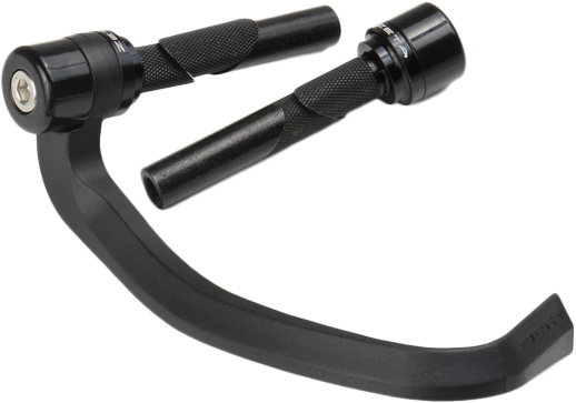 Black ZETA Flight Lever Guard for 14mm handlebars, designed for motorcycle safety and protection.