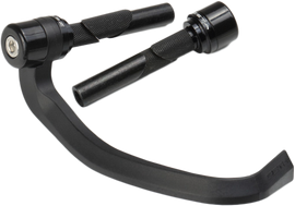 Black ZETA Flight Lever Guard for 14mm handlebars, designed for motorcycle safety and protection.