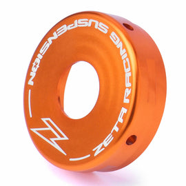 ZETA R-Shock End Cap in orange, designed for shock absorption and protection, with sleek cylindrical shape.