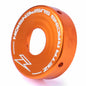 ZETA R-Shock End Cap in orange, designed for shock absorption and protection, with sleek cylindrical shape.