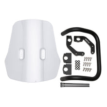 Load image into Gallery viewer, ZETA Adventure Windscreen for Honda motorcycles, clear windshield with mounting brackets, designed for off-road riding.