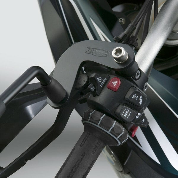 Pair of ZTechnik black mirror extenders for BMW vehicles, showing the extended mirror arms and mounting brackets.