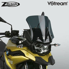 Load image into Gallery viewer, ZTechnik Vstream Windscreen Sport Dark Tint for BMW motorcycle, showing the tinted windshield with aerodynamic shape.