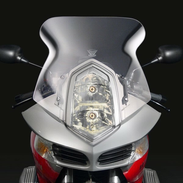 Clear ZTechnik Vstream Windscreen Sport/Tour for BMW motorcycles, offering aerodynamic protection and enhanced rider visibility.